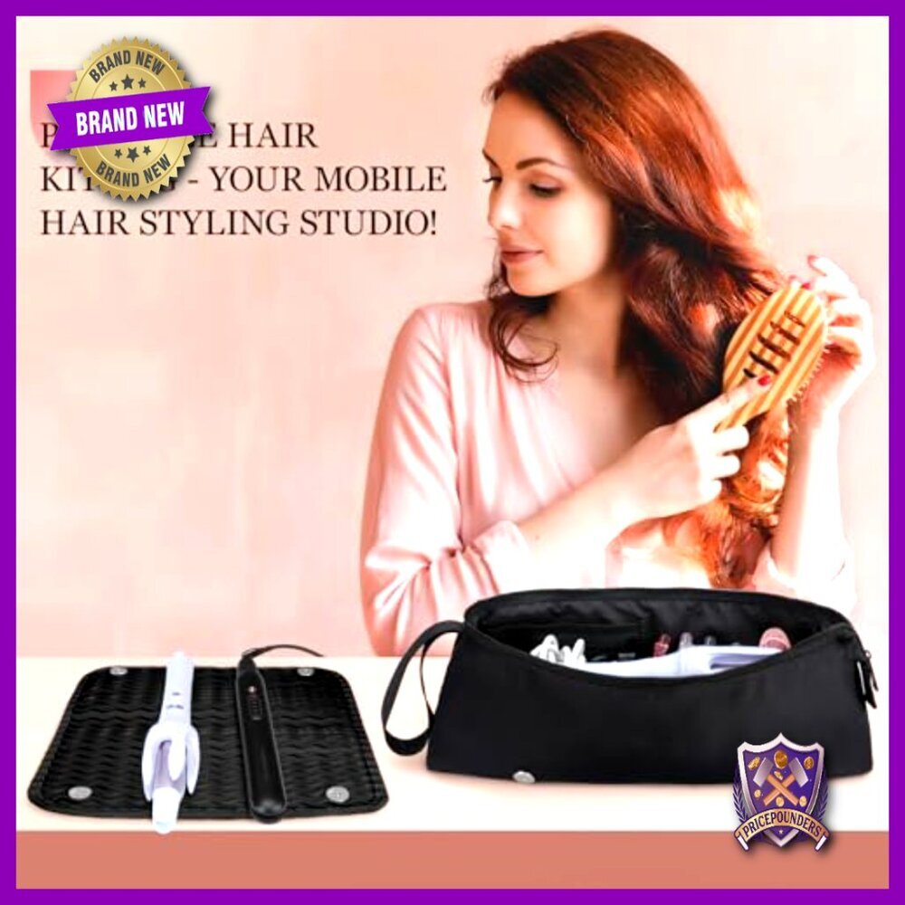 Heat Resistant Hair Tools Travel Bag with Removable Mat, Organizer Case - Picture 7 of 7